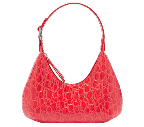 Baby Amber mini croc-effect leather shoulder bag, By Far